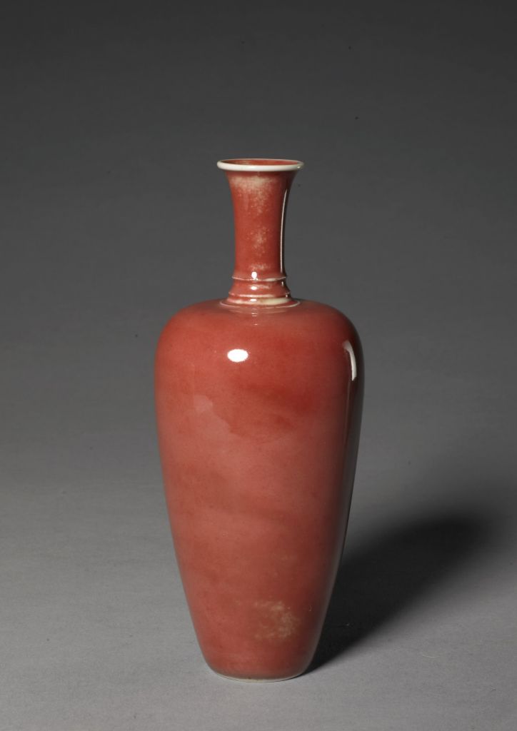 图片[1]-Cowpea red glaze radish statue-China Archive